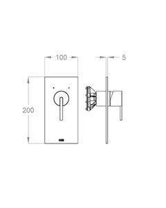 LifeSteel 59 External part for wall-mounted built-in one-way shower mixer by Fir Italia - view 2