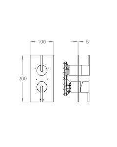 LifeSteel 59 External part for wall-mounted built-in shower mixer with three-way diverter by Fir Italia - view 2