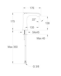 Déco 87 Wash basin mixer, 175 mm high, center distance 135 mm long, without pop-up drain by Fir Italia - view 2