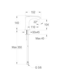 Déco 87 Wash basin mixer, 140 mm high, center distance 110 mm long, without pop-up drain by Fir Italia - view 2