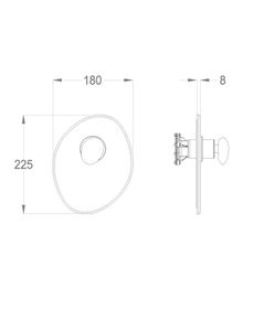 Synergy Stone 95 External part for wall-mounted built-in one-way shower mixer by Fir Italia - view 2