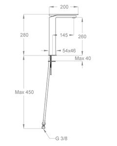 Playone 90 Wash basin mixer, 280 mm high, center distance 145 mm long, without pop-up drain by Fir Italia - view 2