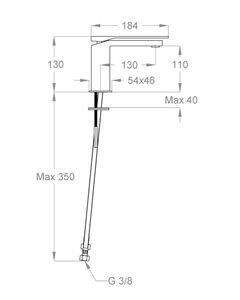 Playone 90 Wash basin mixer, 130 mm high, center distance 130 mm long, without pop-up drain by Fir Italia - view 2