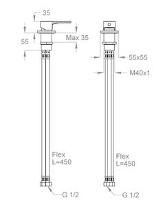 Playone 90 Deck-mounted mixer for water spout by Fir Italia - view 2