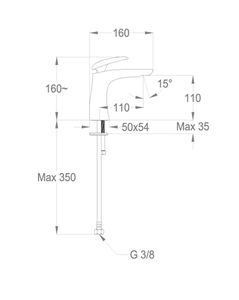 Synergy Open 93 Wash basin mixer, 160 mm high, center distance 110 mm long, without pop-up drain by Fir Italia - view 2