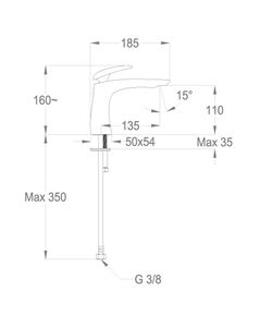Synergy Open 93 Wash basin mixer, 160 mm high, center distance 135 mm long, without pop-up drain by Fir Italia - view 2