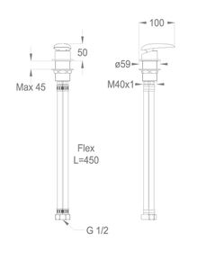 Synergy Open 93 Deck-mounted mixer for water spout by Fir Italia - view 2