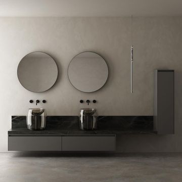 TOSCA 01 - Double wall-mounted porcelain stoneware vanity unit by Karol - view 2