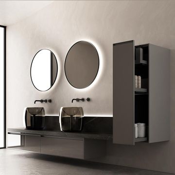 TOSCA 01 - Double wall-mounted porcelain stoneware vanity unit by Karol - view 3