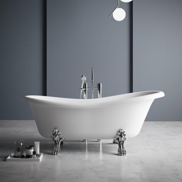 OXFORD - Freestanding oval Kstone bathtub on legs by Karol - view 5