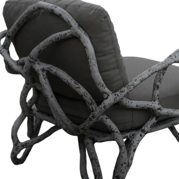 EROS - Upholstered fiberglass armchair with armrests by KARPA - view 2