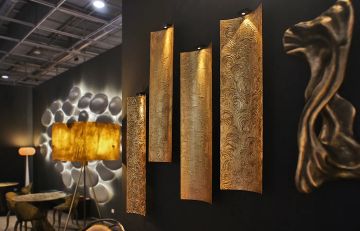 TILES KC 020a/b - Gold leaf wall lamp by KARPA - view 5