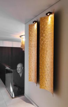 TILES KC 020a/b - Gold leaf wall lamp by KARPA - view 3