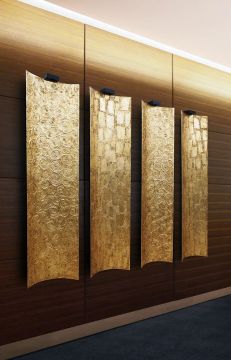 TILES KC 020a/b - Gold leaf wall lamp by KARPA - view 4