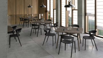 Kairos - Table h.74 cm with rounded square top by Kastel - view 5