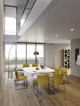Kairos - Table h.74 cm with rounded square top by Kastel - view 2