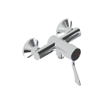 Thermostatic lever mixer with flexible, shower and wall fixing by IDRAL - view 2