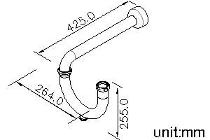 Bathroom Accessories - 1-1/2 U-Trap W/Cleanout by JUSTIME - view 5