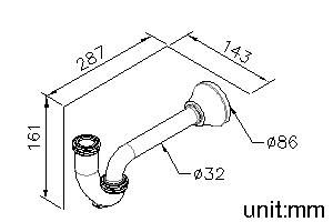 Bathroom Accessories - 1-1/4 P-Trap W/Cleanout by JUSTIME - view 5