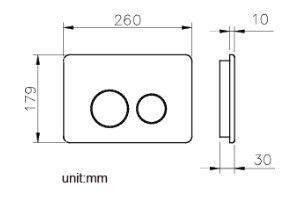 Concealed Cistern Toilet - Flush Plate (Stainless Steel) by JUSTIME - view 8