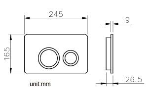 Concealed Cistern Toilet - Flush Plate (Polish Chrome) by JUSTIME - view 8