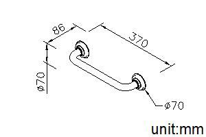 Accessible Handrails - Classik Grab Bar (300mm) by JUSTIME - view 7
