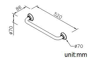 Accessible Handrails - Classik Grab Bar (450mm) by JUSTIME - view 7