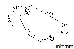 Accessible Handrails - Classik Angle Grab Bar by JUSTIME - view 7