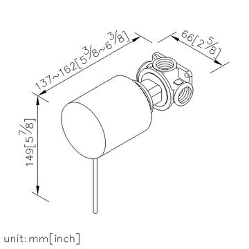 Lucky 7 Faucet - Single-Handle Concealed Valve (Upward Outlet) by JUSTIME - view 7