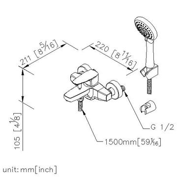 Pan 2 Series - Bath/Shower Mixer by JUSTIME - view 7