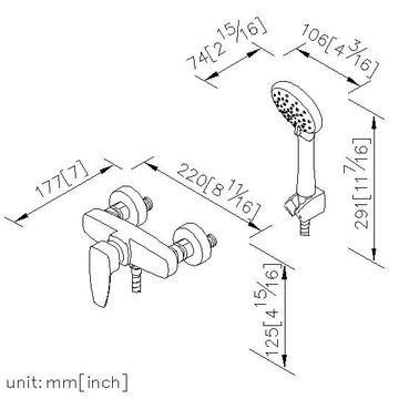Pan 2 Series - Shower Mixer by JUSTIME - view 5