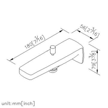 Pan 2 Series - Tub Spout W/Diverter by JUSTIME - view 5