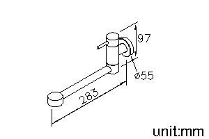 Function 1 Series - Kitchen Faucet W/Handle (Wall-Mounted/Cold Only) by JUSTIME - view 5