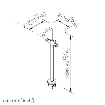 Bathtub Faucet - Floor-Mounted Bath Mixer by JUSTIME - view 5