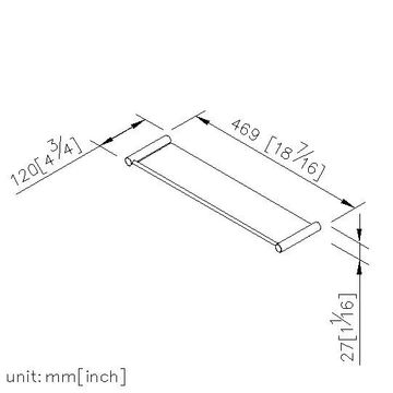Bathroom Makeup Mirror Storage Shelf - Shelf (C/C 450mm) (Stainless Steel) by JUSTIME - view 5