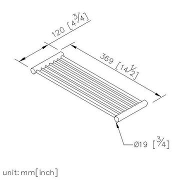 Bathroom Makeup Mirror Storage Shelf - Shelf (C/C 350mm) (Stainless Steel) by JUSTIME - view 5