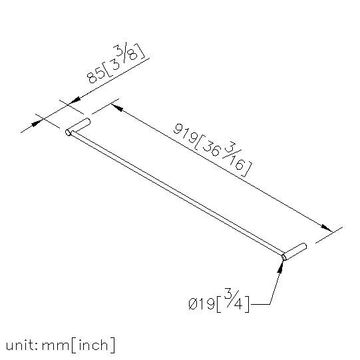 Still One Bathroom Accessories - Towel Bar (900mm) by JUSTIME - view 5
