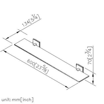 Bathroom Makeup Mirror Storage Shelf - Shelf (600mm) by JUSTIME - view 5