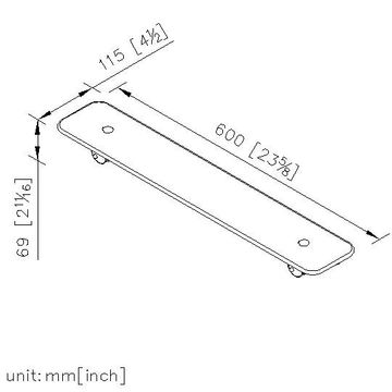 Bathroom Makeup Mirror Storage Shelf - Shelf (600mm) by JUSTIME - view 5