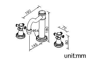 Victoria Series - Two-Handle Widespread Basin Faucet W/Lift Rod by JUSTIME - view 5