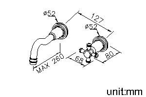Victoria Series - Single-Handle Wall-Mounted Basin Faucet (Cold Only) by JUSTIME - view 5