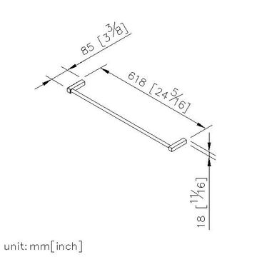Cubic Bathroom Accessories - Towel Bar (600mm) by JUSTIME - view 5