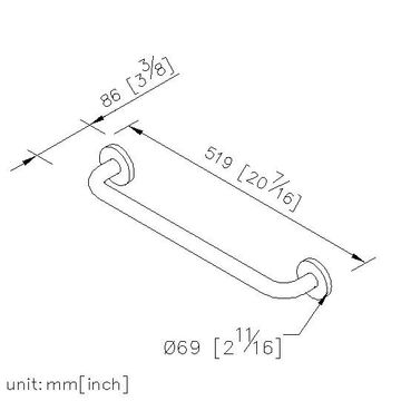 Accessible Handrails - Grab Bar (450mm) by JUSTIME - view 6