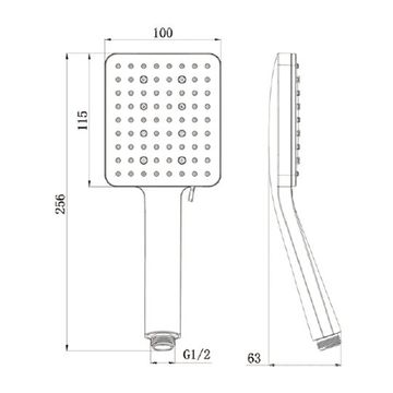 Series - Hand Shower (Plastic)(Six Sprays)(Blue) by JUSTIME - view 6
