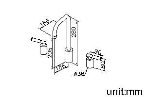 Symmetria Series - Two-Handle Widespread Basin Faucet by JUSTIME - view 5