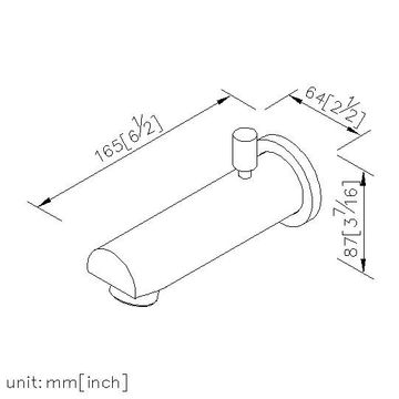 Symmetria Series - Tub Spout W/Diverter by JUSTIME - view 5