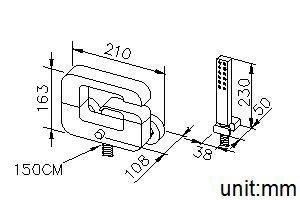 Dragon Series - Bath/Shower Mixer W/Hand Shower & Hose & Bracket by JUSTIME - view 5