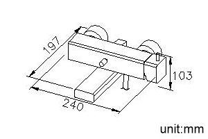 Mark I Series - Bath/Shower Mixer Body by JUSTIME - view 7