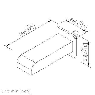 Mark 2 Series - Bath Spout (150mm) by JUSTIME - view 7