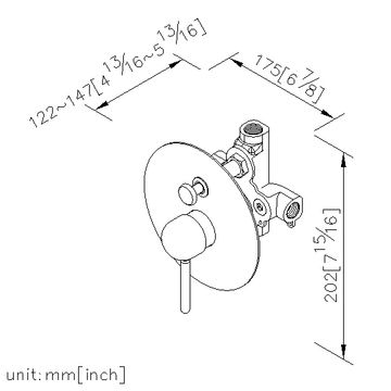Chapter 2 Series - Concealed Valve W/Diverter & Check Valve W/O Inlet Stop Version(1~4 kg/cm^2) by JUSTIME - view 5